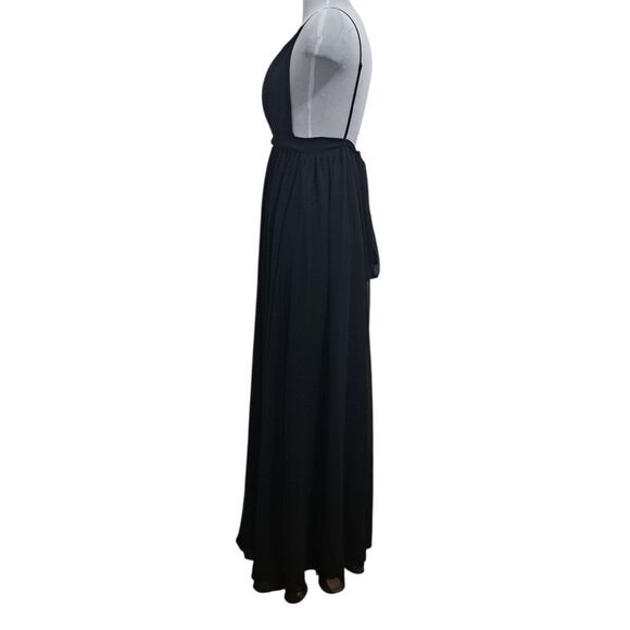 Michael Costello X Revolve Justin Plunging Neckline Sexy Boho Goth Maxi Gown Sm - Picture 5 of 15